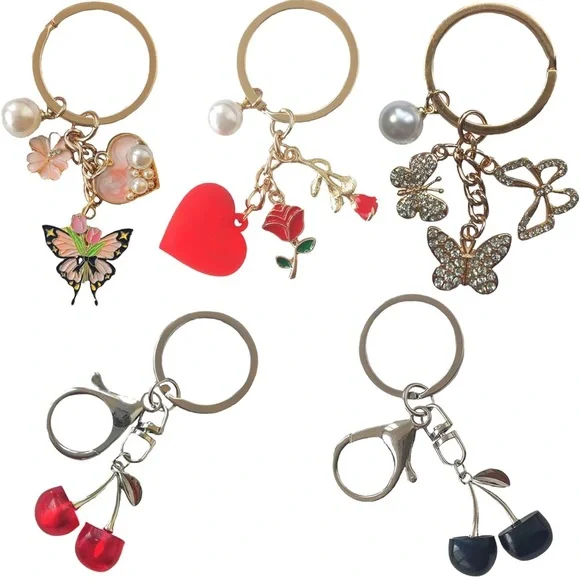 5-Pack Charm Keychains for Women Bag Purse, NWT - Picture 1 of 2
